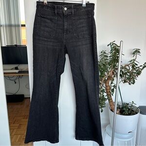 Lucky Brand Black High Rise Stevie Patch Pocket Flare